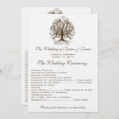Swirl Tree Wedding Program Programm (Vorne/Hinten)