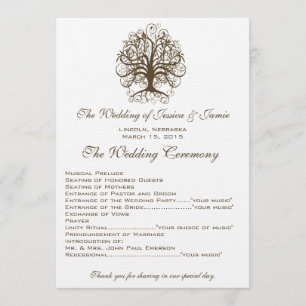 Swirl Tree Wedding Program Programm