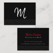 Swirl Trim Scrim Monogramm Visitenkarte (Vorne/Hinten)