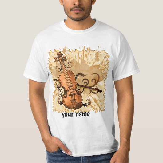 Swirl Violin T-Shirt (Vorderseite)