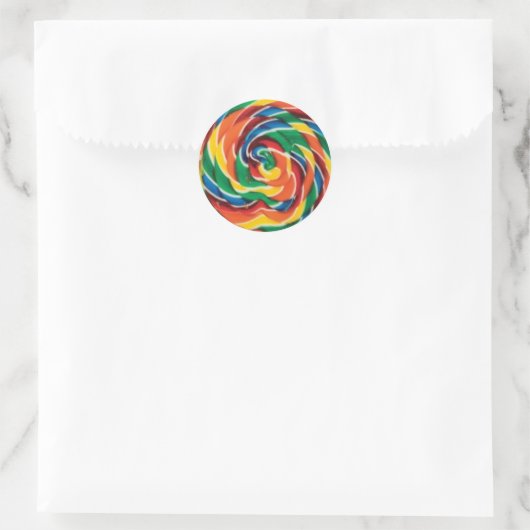 Swirled Lollipop Runder Aufkleber (Tasche)