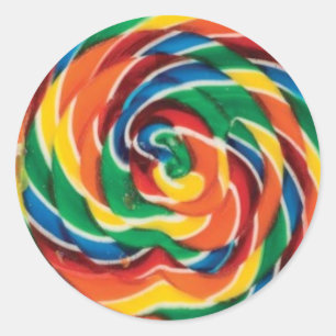Swirled Lollipop Runder Aufkleber