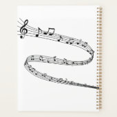 Swirled Music Staff French Horn Zeichn & Initials Planer (Rückseite)