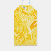 Swirled Paint Art Yellow Colorful Fun Geschenkanhänger (Rückseite)