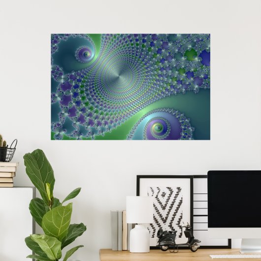 Swirler - Fraktal Poster (Heimbüro)