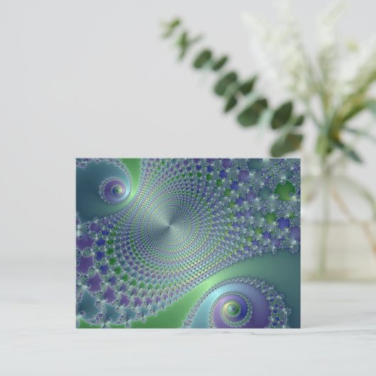 Swirler - Fraktal Postkarte (Stehend Vorderseite)