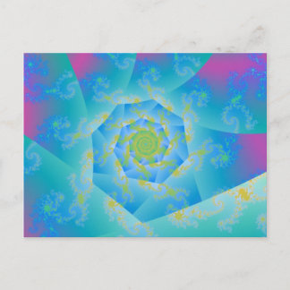 Swirley Cue Postcard Postkarte