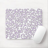 Swirley lila Gekritzel Mousepad (Mit Mouse)