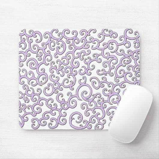 Swirley lila Gekritzel Mousepad (Mit Mouse)