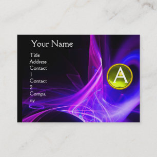 SWIRLGEM MONOGRAM Lebendig schwarz-blau-pink-gelb Visitenkarte