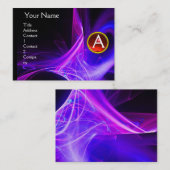 SWIRLGEM MONOGRAM Lebendig schwarz-blau rosa rot Visitenkarte (Vorne/Hinten)