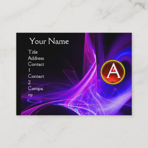 SWIRLGEM MONOGRAM Lebendig schwarz-blau rosa rot Visitenkarte