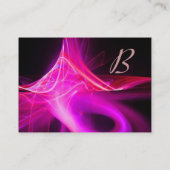 SWIRLGEM MONOGRAM Lebendig schwarz rosa violett Visitenkarte (Rückseite)