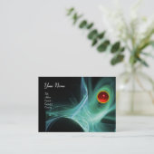 SWIRLGEM MONOGRAM Vibranntgrün, grau Visitenkarte (Stehend Vorderseite)