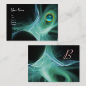 SWIRLGEM MONOGRAM Vibranntgrün, grau Visitenkarte (Vorne/Hinten)