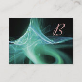 SWIRLGEM MONOGRAM Vibranntgrün, grau Visitenkarte (Rückseite)