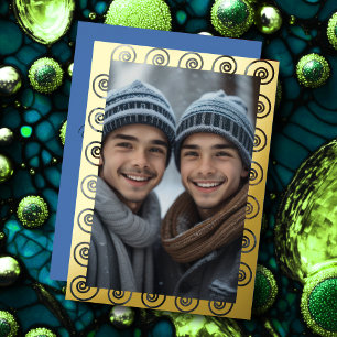 Swirlie Rahmen und Ihre Foto Foliday Card Folien Feiertagskarte