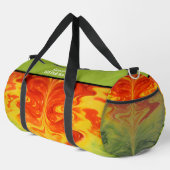 Swirling Abstract Fire Gear Monogram Personalized Duffle Bag (Rechte Ecke)