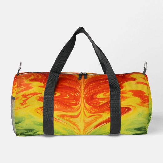Swirling Abstract Fire Gear Weekender Duffle Bag (Rückseite)