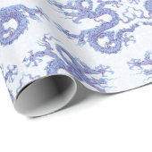 Swirling Dragon in Blue and Purple Geschenkpapier (Rolleneckpunkt)