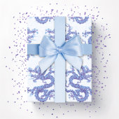 Swirling Dragon in Blue and Purple Geschenkpapier