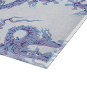 Swirling Dragon in Blue and Purple Schneidebrett (Ecke)