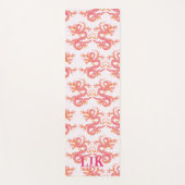 Swirling Dragon in Pink and Orange Personalized Yogamatte (Vorderseite)