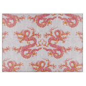 Swirling Dragon in Pink and Orange Schneidebrett (Vorderseite)
