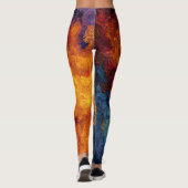 Swirling Elemental Nebula Abstract Leggings (Rückseite)