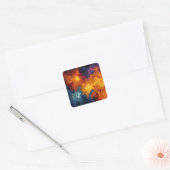 Swirling Elemental Nebula Abstract Quadratischer Aufkleber (Umschlag)