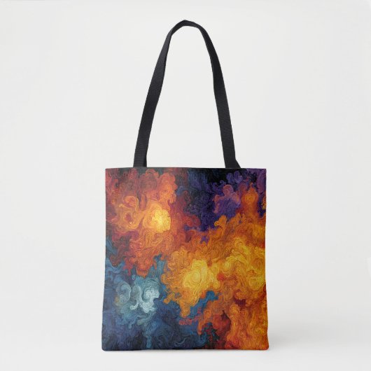 Swirling Elemental Nebula Abstract Tasche (Vorderseite)