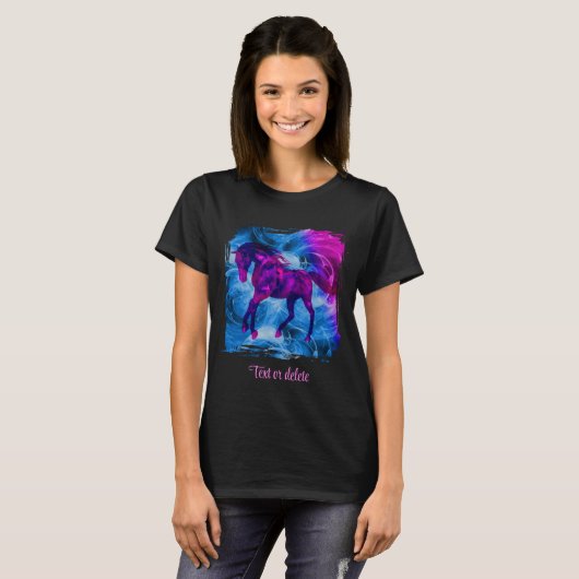 Swirling Fractal Fantasy Horse Art Personalized T-Shirt (Vorne ganz)
