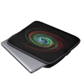 Swirling Galaxy Cool Abstract Black Laptopschutzhülle (Vorne Knopf)