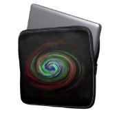 Swirling Galaxy Cool Abstract Black Laptopschutzhülle (Vorderseite Links)