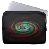 Swirling Galaxy Cool Abstract Black Laptopschutzhülle (Vorderseite)