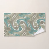 Swirling Hares 4 smaragdgrün Badezimmer Handtuch S Badhandtuch Set (Handtuch)