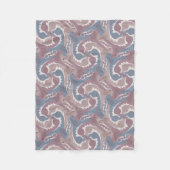 Swirling Hares Tesselation Blue Gray Blanket 1 Fleecedecke (Vorderseite)