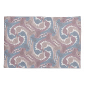 Swirling Hares Tesselation Blue Gray Pillow Fall 1 Kissenbezug (Rückseite)
