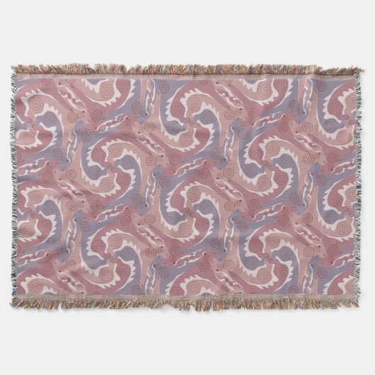 Swirling Hares Tesselung Lila T Blanket 2 Decke (Vorderseite)