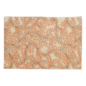 Swirling Orange Leaves on Beige Background Kissenbezug (Rückseite-Links)