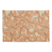 Swirling Orange Leaves on Beige Background Kissenbezug (Rückseite-Rechts)
