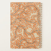 Swirling Orange Leaves on Beige Background Planer (Rückseite)