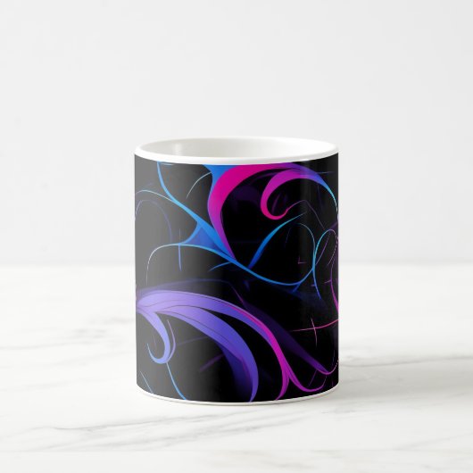 💫 Swirling Pink & Violet Pattern - Elegant & Myst Kaffeetasse (Mittel)