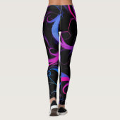 💫 Swirling Pink & Violet Pattern - Elegant & Myst Leggings (Rückseite)