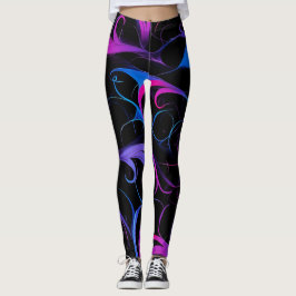 💫 Swirling Pink & Violet Pattern - Elegant & Myst Leggings
