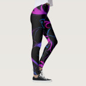 💫 Swirling Pink & Violet Pattern - Elegant & Myst Leggings (Rechts)