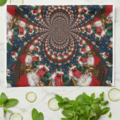 Swirling Santa Magic: Tasse und Küche Geschirrtuch (Gefaltet)