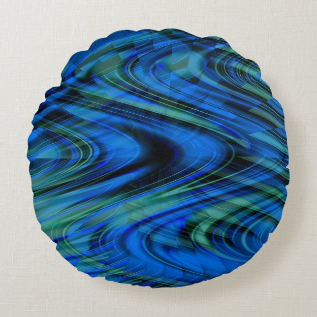 Swirling Seas...... Rundes Kissen (Vorderseite)