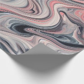 Swirling Shades of Pink, Grey, and White Geschenkpapier (Ecke)