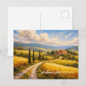 Swirling Sky Landscape Postkarte (Vorne/Hinten)